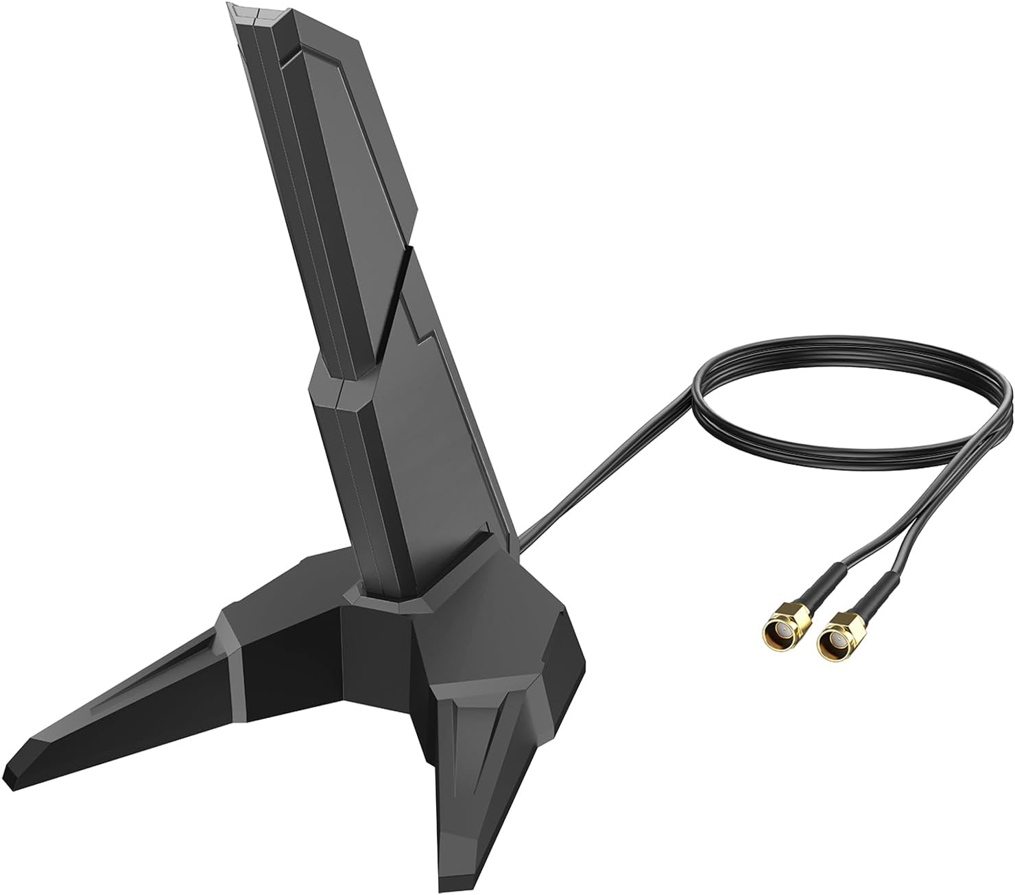 External WiFi 6E Tri-Band Antenna 6GHz/5GHz/2.4GHz Gaming Antenna with RP-SMA Male Connector and 3.9ft Extension Cable for PC Desktop Computer PCIE WiFi Card Gaming Motherboard Router