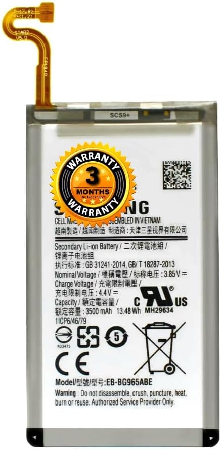 Orignal Replacement Part for Samsung Galaxy S9 Plus G9650 G965F EB-BG965ABE (3500mAh) 3 Months Warranty (BR-10)