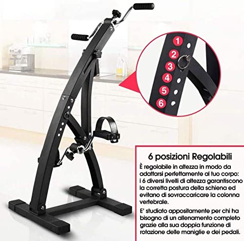 Bicicleta de ejercicio para brazos y piernas con pantalla LCD miniatura 2