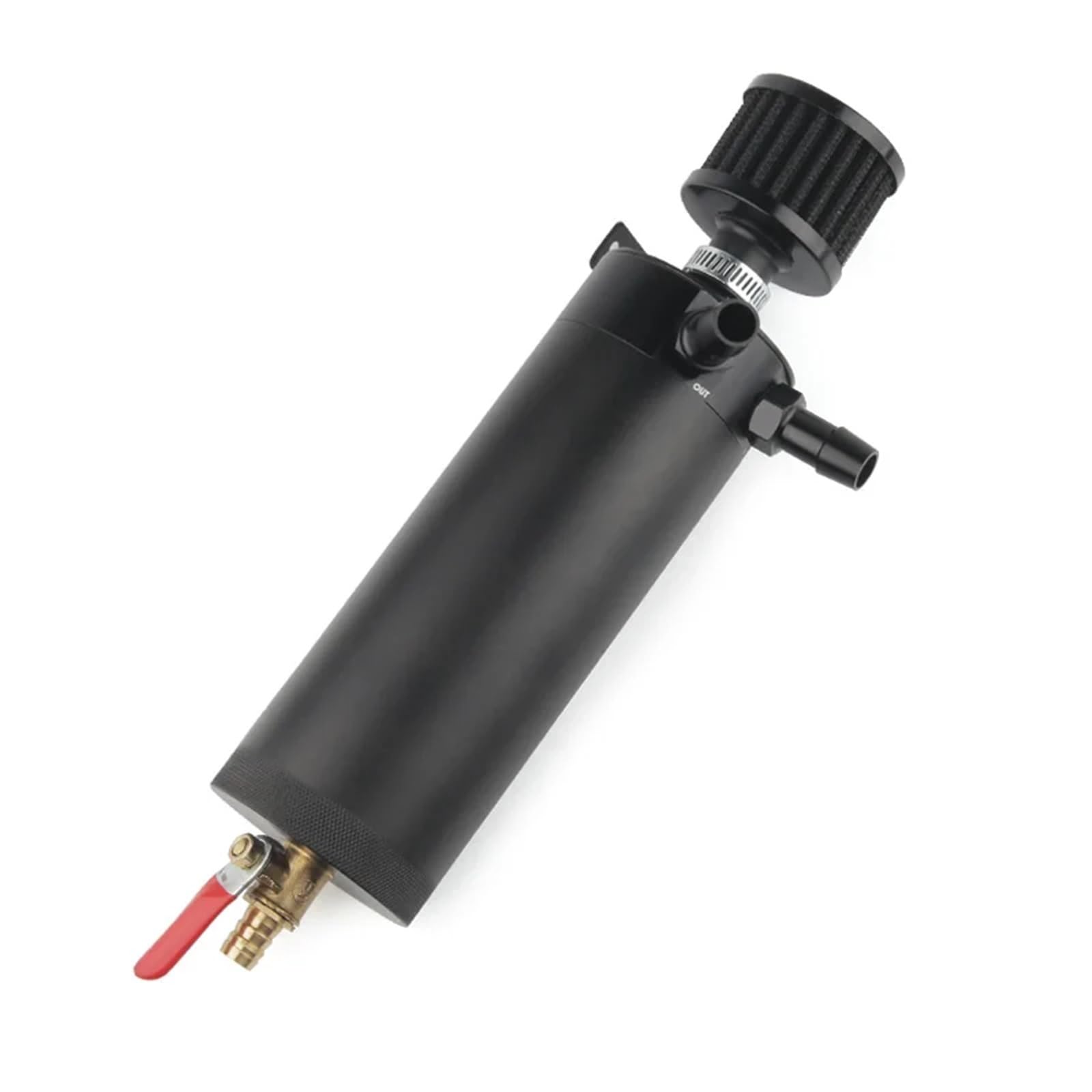 Engine Ventilation Kits Serbatoio di raccolta olio lungo universale in alluminio billet con deflettore a 2 porte e filtro di sfiato, mini separatore dell'olio del motore