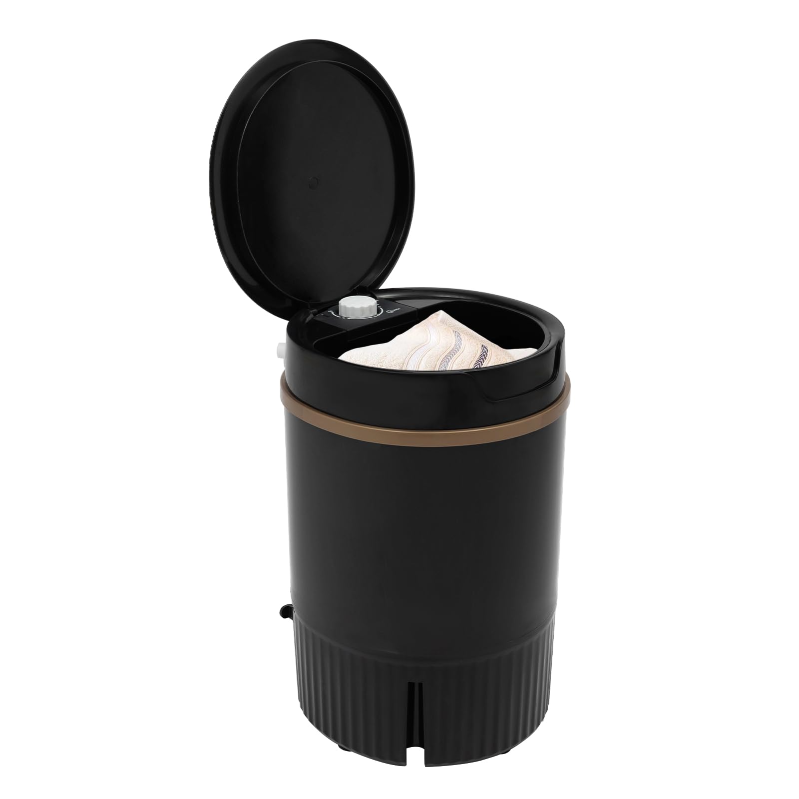 Mini-Waschmaschine Mobile, Camping, Tragbare Waschautomat bis 4.5Kg Kleidung mit Abtropfkorb für Reisewaschmaschine, Wohnwagen, Wohnmobile, Geringer Wasser- und Energieverbrauch, Schwarz
