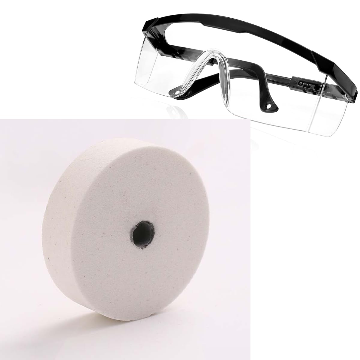Meule d'établi, meule en corindon blanc, meule 46 grains avec lunettes gratuites, diamètre 125 mm, 150 mm, 200 mm, 250 mm, for couteau de cuisine, verre, 150 x 20 x 32 mm ( ( Size : 200*20*32mm )