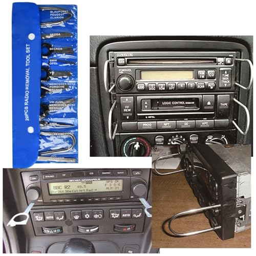 20 TLG Autoradio Demontage Werkzeuge, Universelle Audio Installations Werkzeug, Autoradio Demontagewerkzeuge Ausbauwerkzeuge, Radio Entriegelungswerkzeug, Universal Car Radio Audio Installation Tools