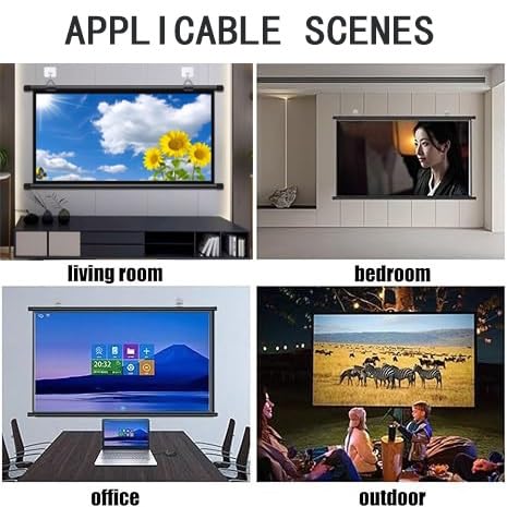 Pantalla Manual Retráctil 60" 16:9 para Proyector miniatura 7