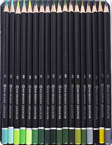 Lápis De Cor Profissional 18 Cores Com Estojo De Metal - Colorgrade B Triangular Madeira