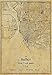 Póster de mapa del estado de Nueva York de Estados Unidos Buffalo en lienzo con impresión de estilo vintage sin marco para decoración de regalo de 45,7 x 60,9 cm