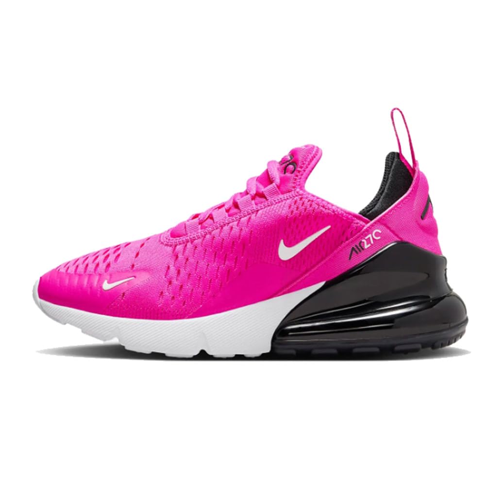 Nike Air Max 270 Big Kids' Shoes (943345-602,Laser Fuchsia/Summit White-Black-White) Size 5