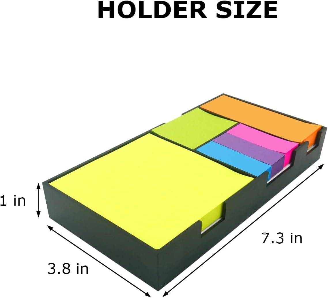 Sticky Note Set with 2 Refills, 6 Bright Colors, Multi-Size, 1800 Sheets Total image 3