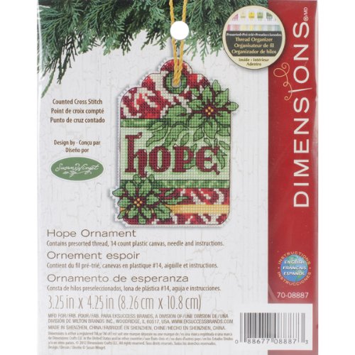Dimensions Counted Cross Stitch, Hope Ornament