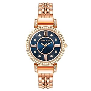 Anne Klein Women’s Premium Crystal Accented Bracelet Watch, AK/2928