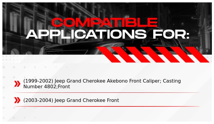 Image of R1 Concepts Front Brake Kit Fits 1999-2004 Jeep Grand Cherokee | Ceramic Pads, Blank eLINE Rotors| Hardware| 12.0 inch Front