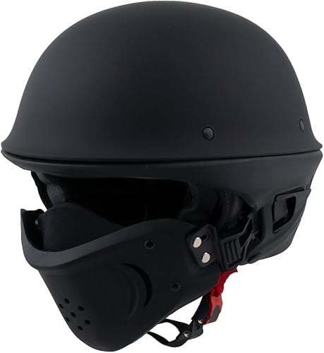 Miniatura 1 de Milwaukee Helmets MPH9830DOT Rascal 34 - Casco de motocicleta negro plano 2 en 1, color negro, talla XL
