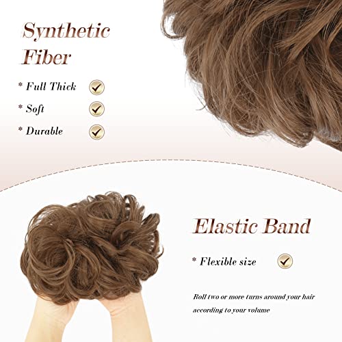 FESHFEN Messy Bun Hair Pieces - Image 4