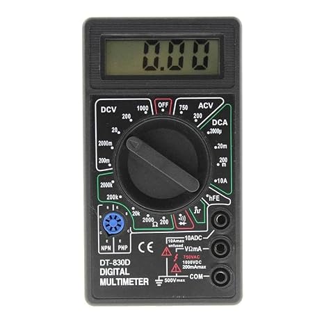 Orret Home Dijital Multimetre – Akım, Voltaj, Direnç Ölçer Elektrik Ölçü Aleti, Taşınabilir DC/AC Ölçüm Cihazı, Güvenlik Sigortalı Tester, LCD Ekranlı Multimetre