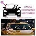 LED Light for Car, LED Sign for Car Windshield, Taxi Sign Decal with Suction Cups and Hook and Loop Cable Ties USB Plug, Trucks, SUV (Pink)