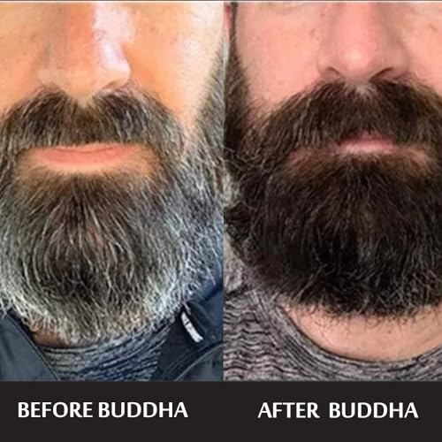 Image of Buddha Natural Grey Beard Serum Oil - (25ml) - Restores Beard Color Naturally - 100% Natural Herbal Formula | Turns White Beard to Black