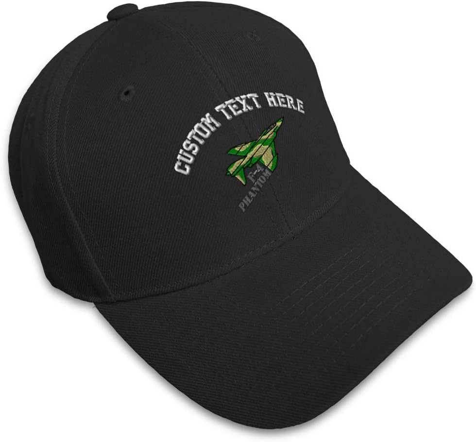 Speedy Pros Baseball Cap F-4 Phantom Name Embroidery Cars & Transportation Airplane Acrylic
