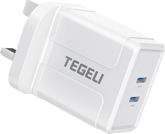 USB C Plug Fast Charge,40W Dual Type C and USB A Wall Charger Plug with Double 20W Fast Charging for iPhone14/14 Pro/14 Pro Max/13/13 Pro/12/12 Pro/11/iPad/Samsung Multi Port USB-C Power Adapter UK