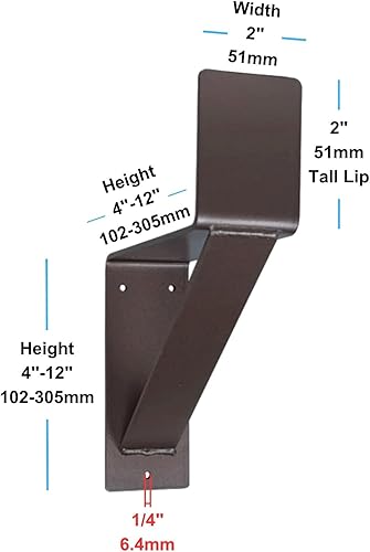 Miniatura 6 de Premium Mantel Bracket Corbel 2 Pack, Heavy Duty Fireplace Shelf Bracket, Sturdy Supports and Easy Installation, Hand Made in USA (3, 7" x 7")