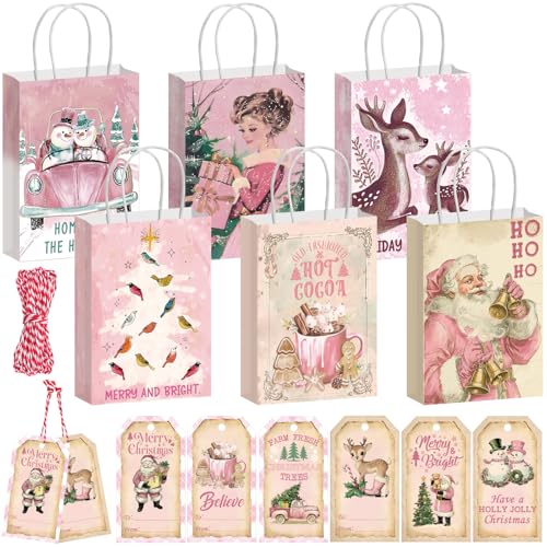 Pochettes pour bonbons de Noël et sachets surprises rétro pour créer des calendriers de l'Avent