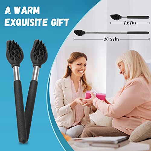 Vcostore Telescoping Back Scratcher - Retractable Scratcher, Silicone Head Scratcher Portable Extendable Back Scratcher For Men/Women/Elderly Scratching On Head, Back, Skin, Neck - 2 Pack #TOP6