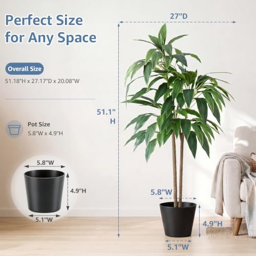 DUMOS 51in Artificial Dracaena Tree...