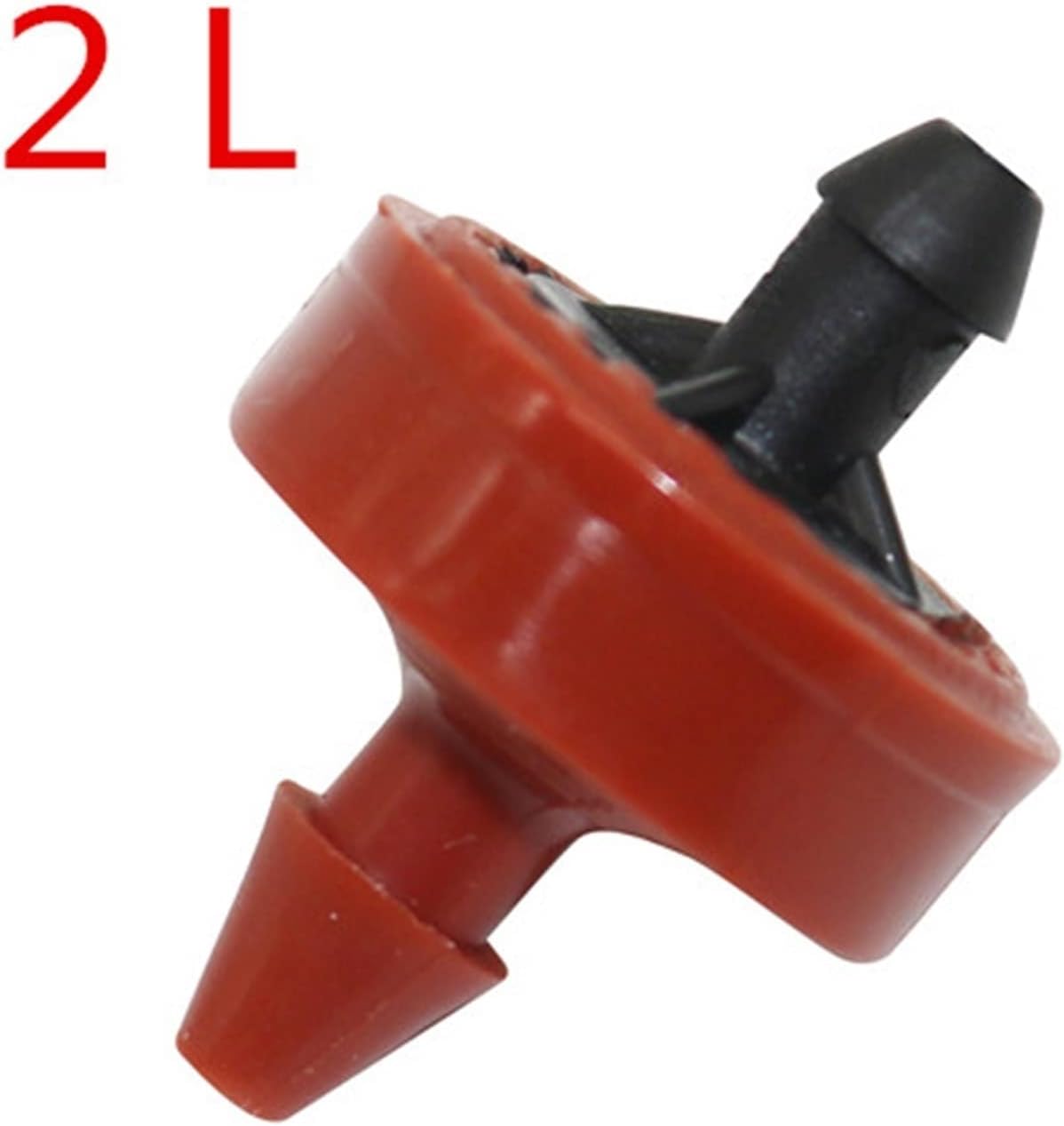 100 Pcs 2L 4L 8L Steady Flow Dripper Pressure Compensating Emitter Durable Drip Irrigation Water Regulator Steady Flow Dripper(Red)