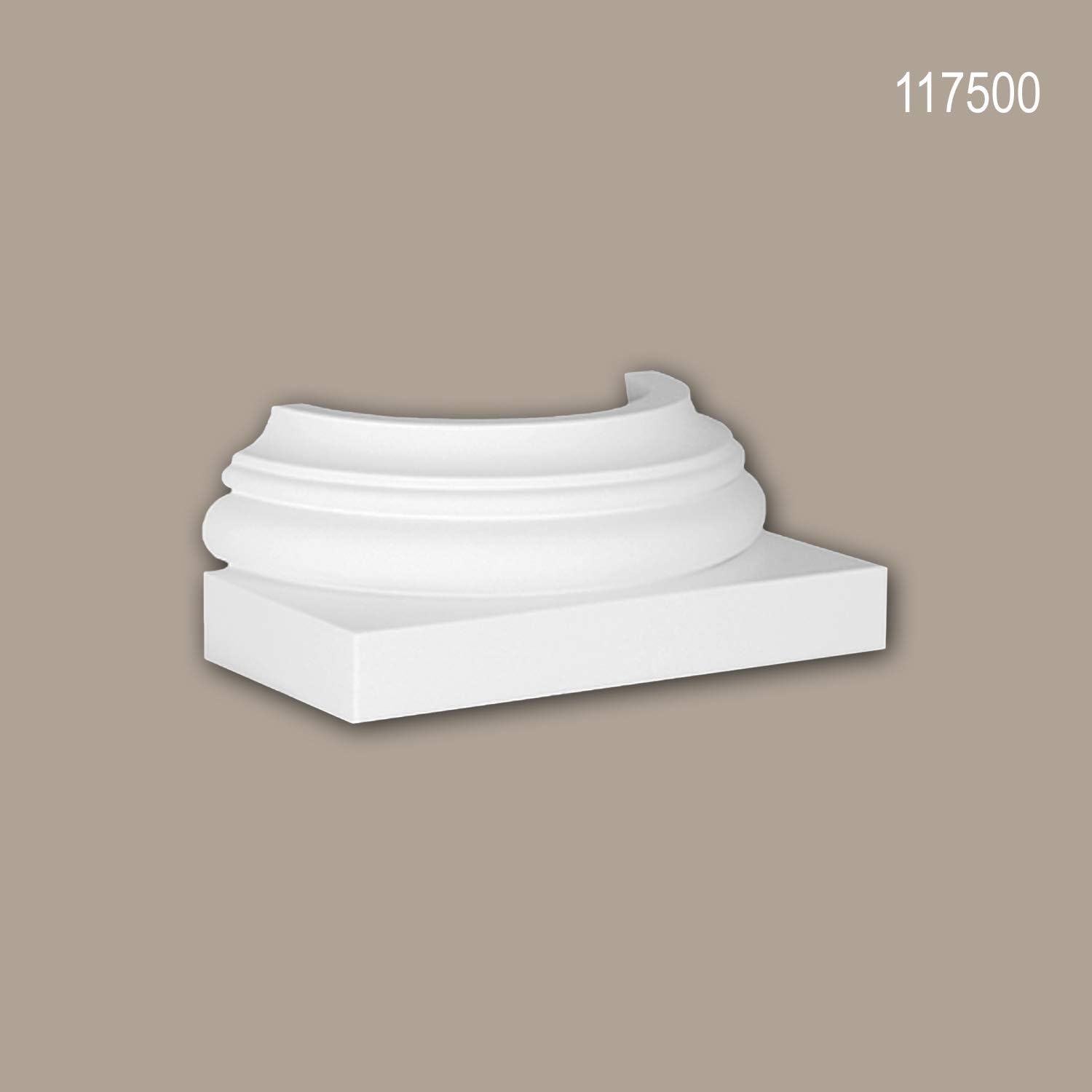 PRO[f]home - Half Column Base 117500 Column Decorative Element Timeless Classic Design White