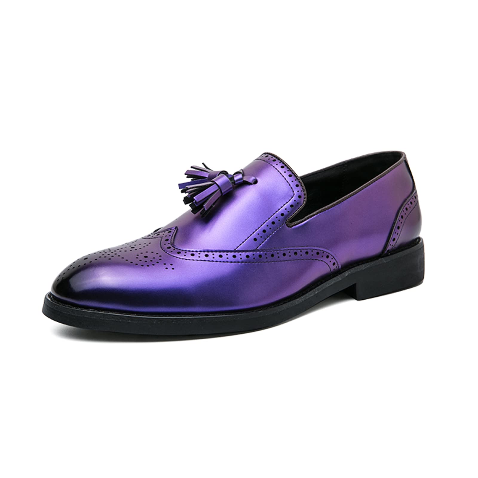 Mocasines para hombre, con borlas, de piel sintética, de primera calidad, de cuña, planos, para uso formal y casual