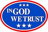 Prismatix Patriotic Magnet - American Flag with Bright Colors - Long Lasting Magnets for Cars - Refrigerator Car Decals - Well Designed Magnetic Fridge Decal-Made in USA (6' x 4', in God We Trust)