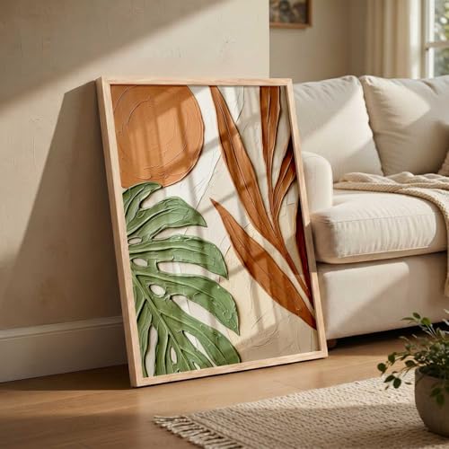 Image of kotart Aesthetic Botanical Art Home Decoration Painting | Boho Paintings With Frame For Living Room Bed Room Hotel Wall Decor Digital Reprint (19x25 inch)