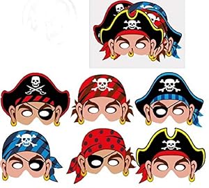 Playwrite 12er Piratenmasken Set