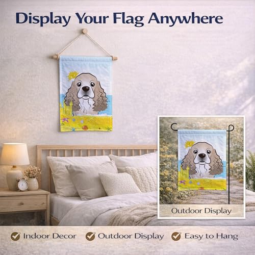 Cocker Spaniel Drapeau de Jardin BB2084GF Solution Déco Extérieure Résistante aux UV - 8