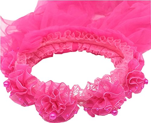 Girls 2 Tier First Communion Wedding Flower Pearls Party Veil2