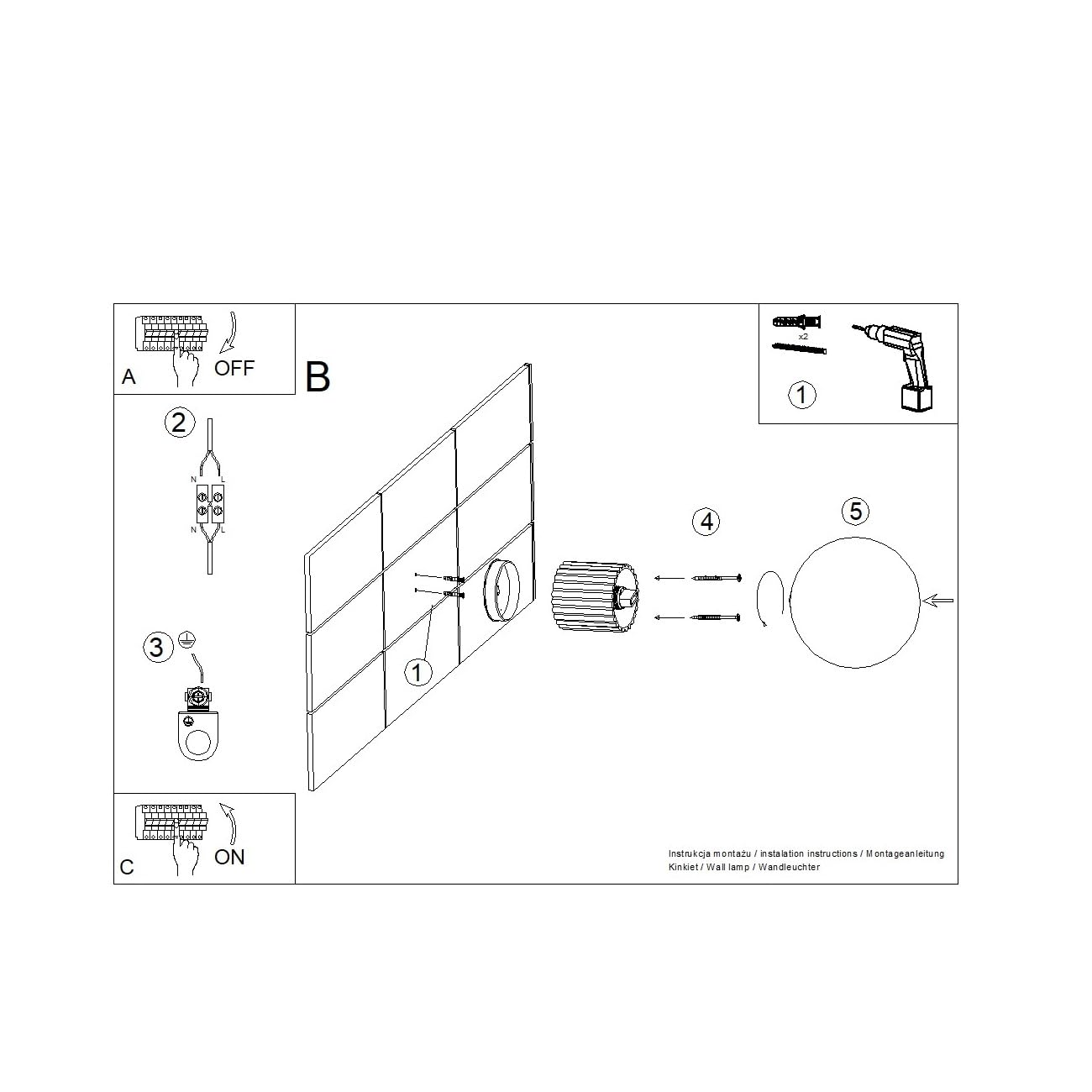 SOLLUX lighting Lampada da Parete Interno - Applique da Parete in Alluminio e Vetro -1 Paralume - Lampadina LED - Ultramarino Halo