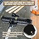 Dünne Rip Jig, Aluminiumlegierung Tischsäge Thin Rip Jig Guide Extended Table Saw Jig Guide for Repeat Narrow Strip Cuts Works Fast Thin Ripping Guide for 3/20.3 cm x 3/10.2 cm T Slot