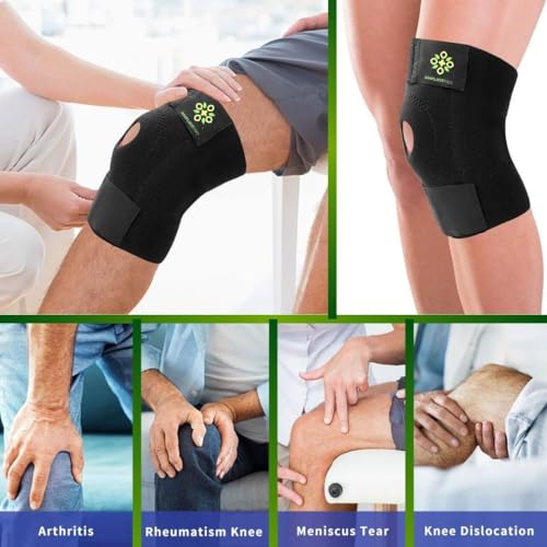 Image of Knee Caps for Women for Pain Relief - Premium Knee Cap for Men Pain Relief - Adjustable Knee Support for women knee pain, Joint Stability, Arthritis, and Injury Recovery -Breathable Design (Pack of 2)
