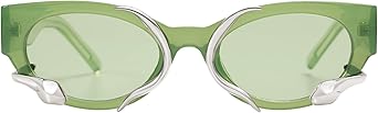 Trendy Sunglasses for Women Men Vintage Narrow Cateye Metal Snake Sunnie Y2k Accessories AP3621