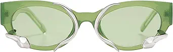 Trendy Sunglasses for Women Men Vintage Narrow Cateye Metal Snake Sunnie Y2k Accessories AP3621
