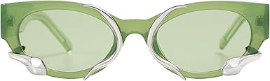 Trendy Sunglasses for Women Men Vintage Narrow Cateye Metal Snake Sunnie Y2k Accessories AP3621
