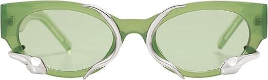 Trendy Sunglasses for Women Men Vintage Narrow Cateye Metal Snake Sunnie Y2k Accessories AP3621