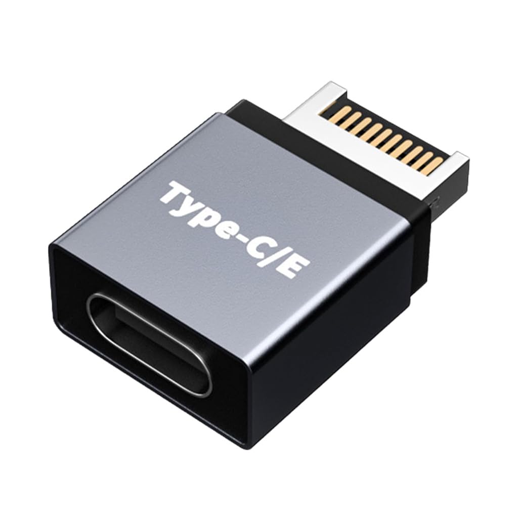 TECPHILE USB Type-E to Type-C Front Panel Adapter USB 3.1/3.2 Motherboard Internal Converter for PC, 10Gbps Type-E Male to USB-C Female Connector, Aluminum Alloy Shell, Compact & Durable (Pack of 1)-image-11
