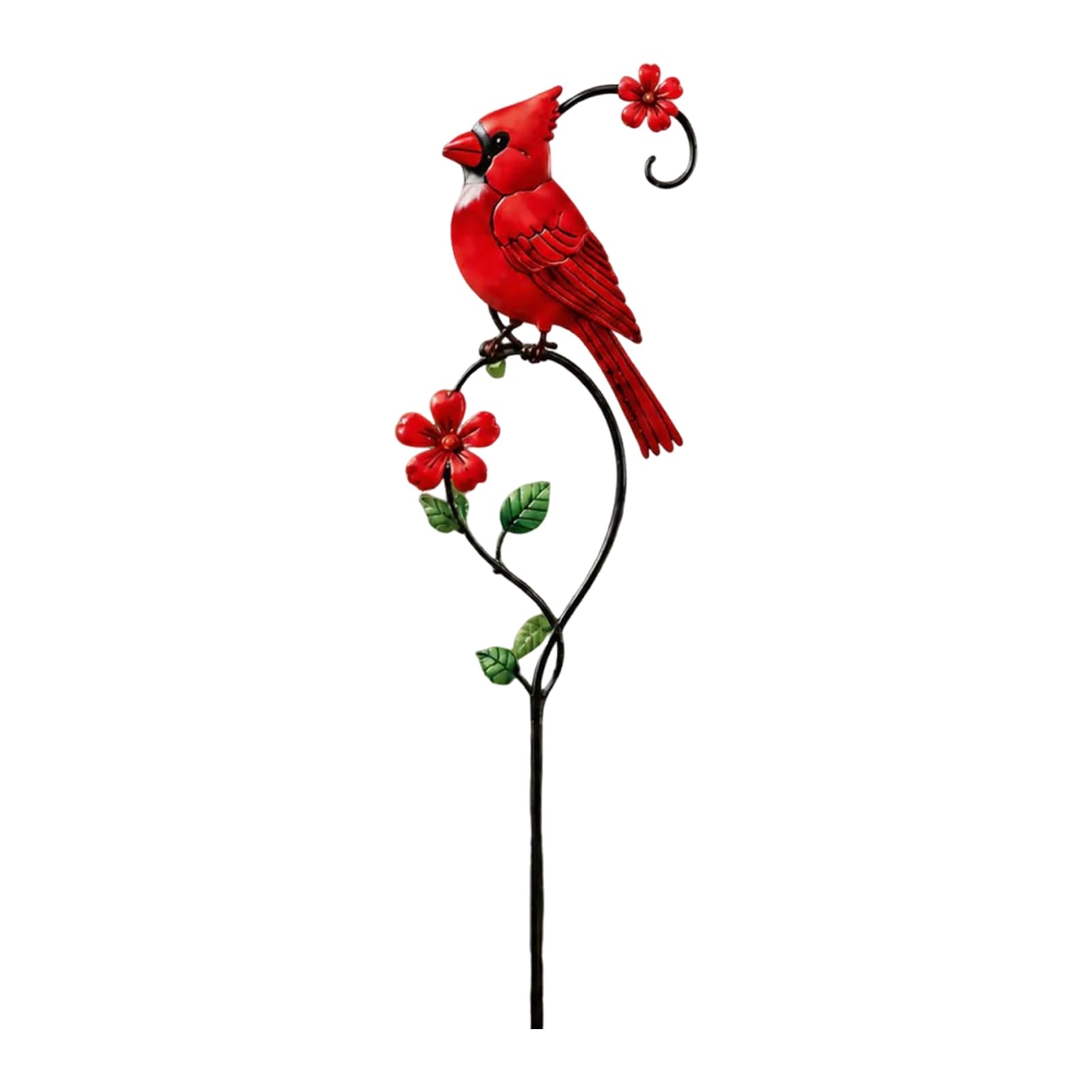 pidodou Red Bird Garden Stake Metal Lawn Ornament for Yard Pathway