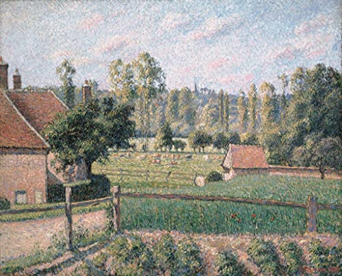 Prairie à Eragny Pissarro Peinture Poster pour Décoration Murale Salon Moderne Graffiti 60x90cm
