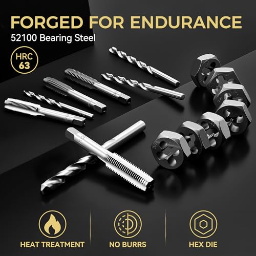KOOPOOL 114-Piece 3-in-1 Ratcheting Tap and Die Set