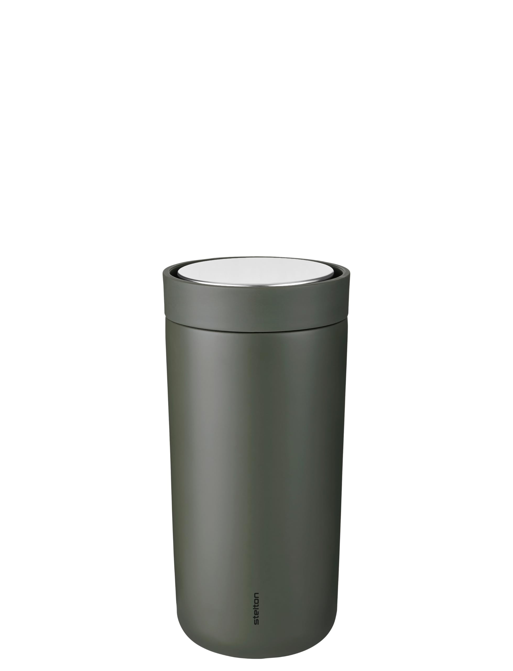 Stelton To-Go Click | Thermobecher, doppelwandige Isolierflasche - Rostfreier, auslaufsicherer Kaffeebecher/Teebecher mit Smart-Click-Deckel - Heiße & kalte Getränke - 0,4 Liter, Dark Forest