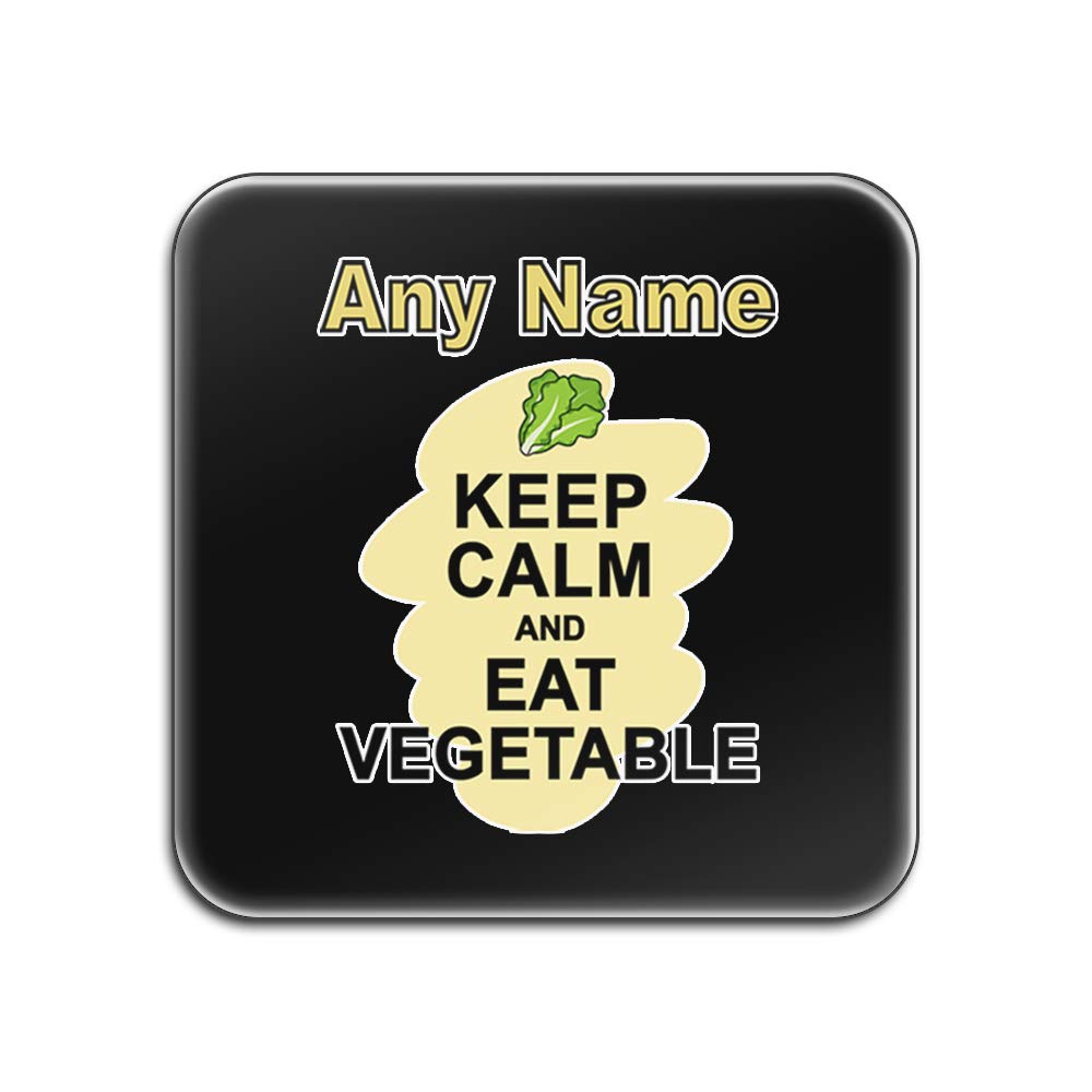 Sous-verres anti-taches Keep Calm Eat brillants pour protéger vos tables des verres