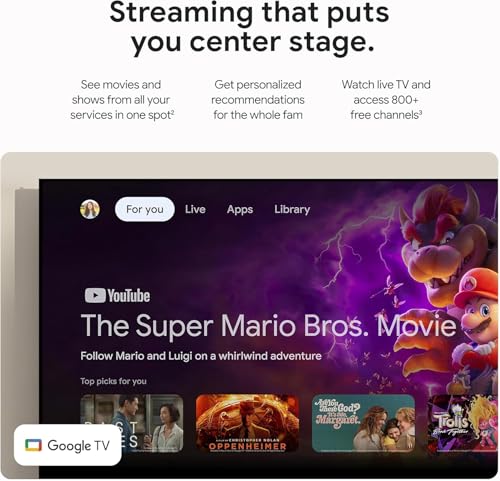 Google TV Streamer 4K – ontspannen entertainment door snelle streaming en afstandsbediening met spraakzoeken – films, series, live-uitzendingen en Netflix in 4K HDR – 32 GB opslagruimte – Porselein - Afbeelding 5