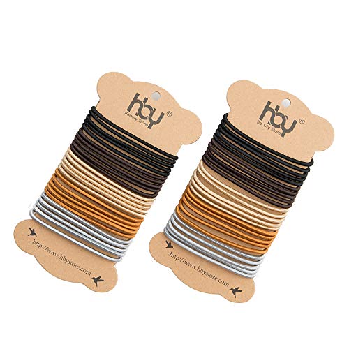 HBY8482; 50 Pics Solid Stretch Pony Elastics Ponytail Holders