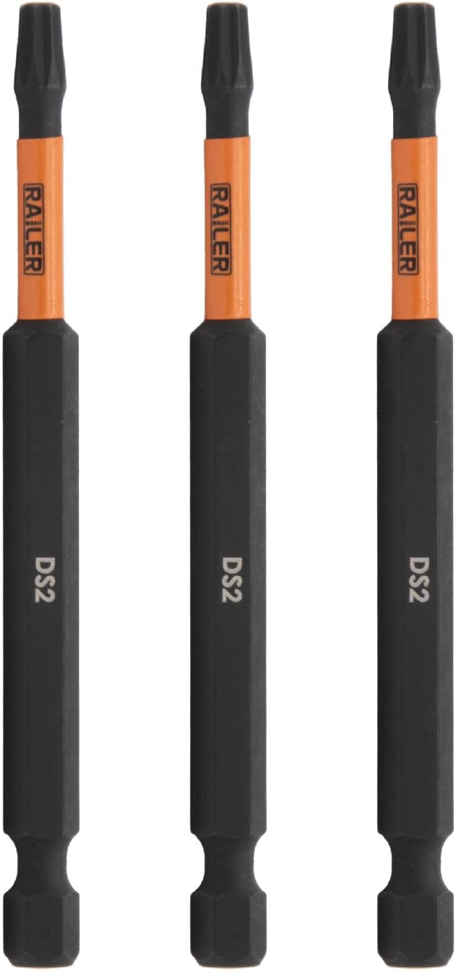 Railer Double Square 2 Impact Driver Bits 8 Point Star Bits for